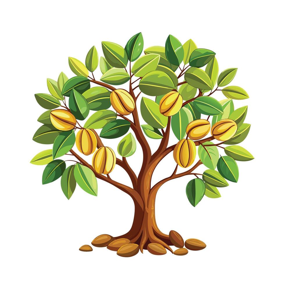 Beautiful Single Big Tree Illustration vector