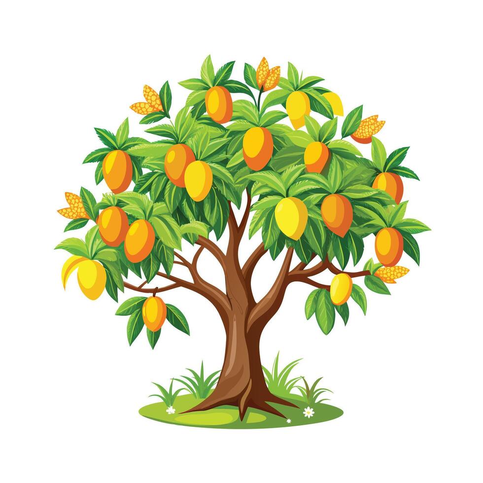 Beautiful Single Big Tree Illustration vector