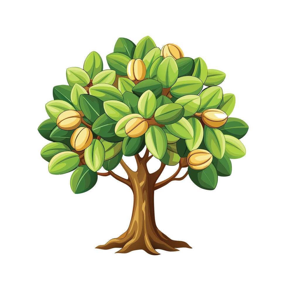 Beautiful Single Big Tree Illustration vector