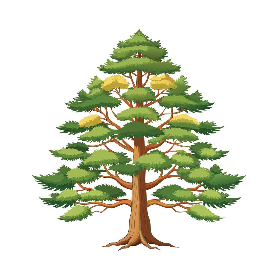 Beautiful Single Big Tree Illustration vector