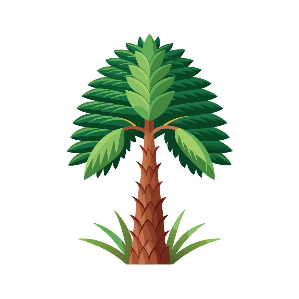 Beautiful Single Big Tree Illustration vector