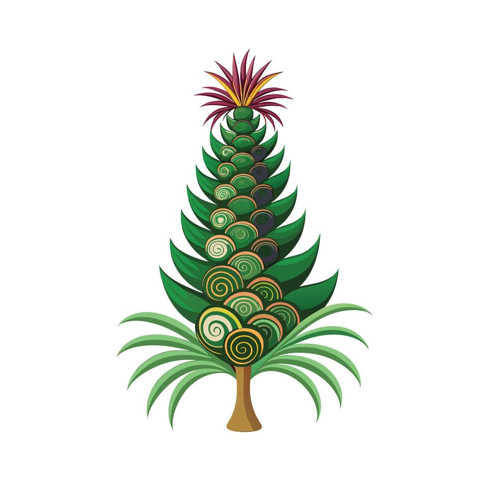 Beautiful Single Big Tree Illustration vector