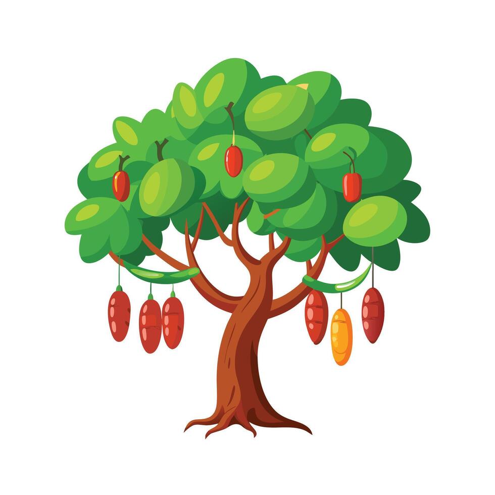 Beautiful Single Big Tree Illustration vector