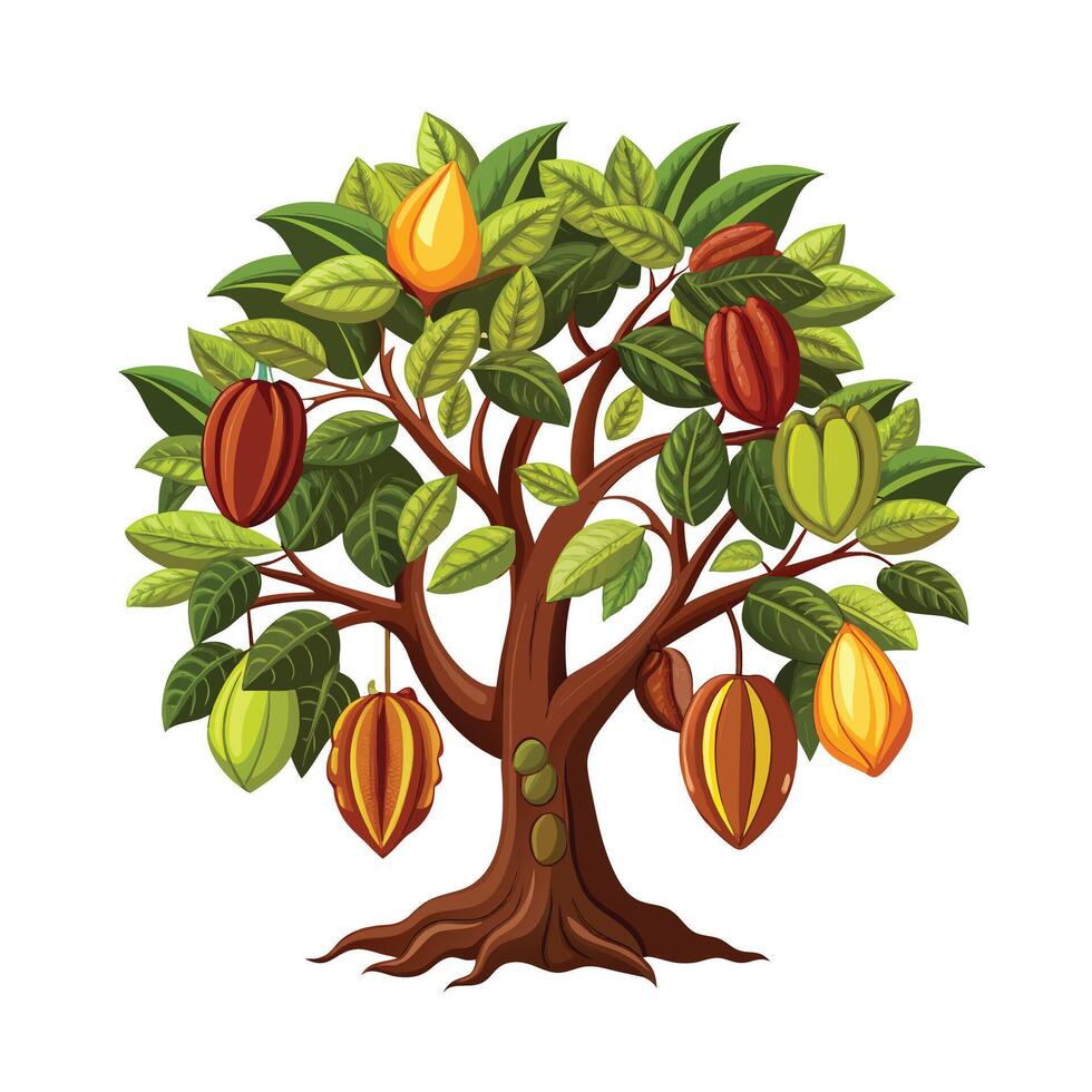 Beautiful Single Big Tree Illustration vector