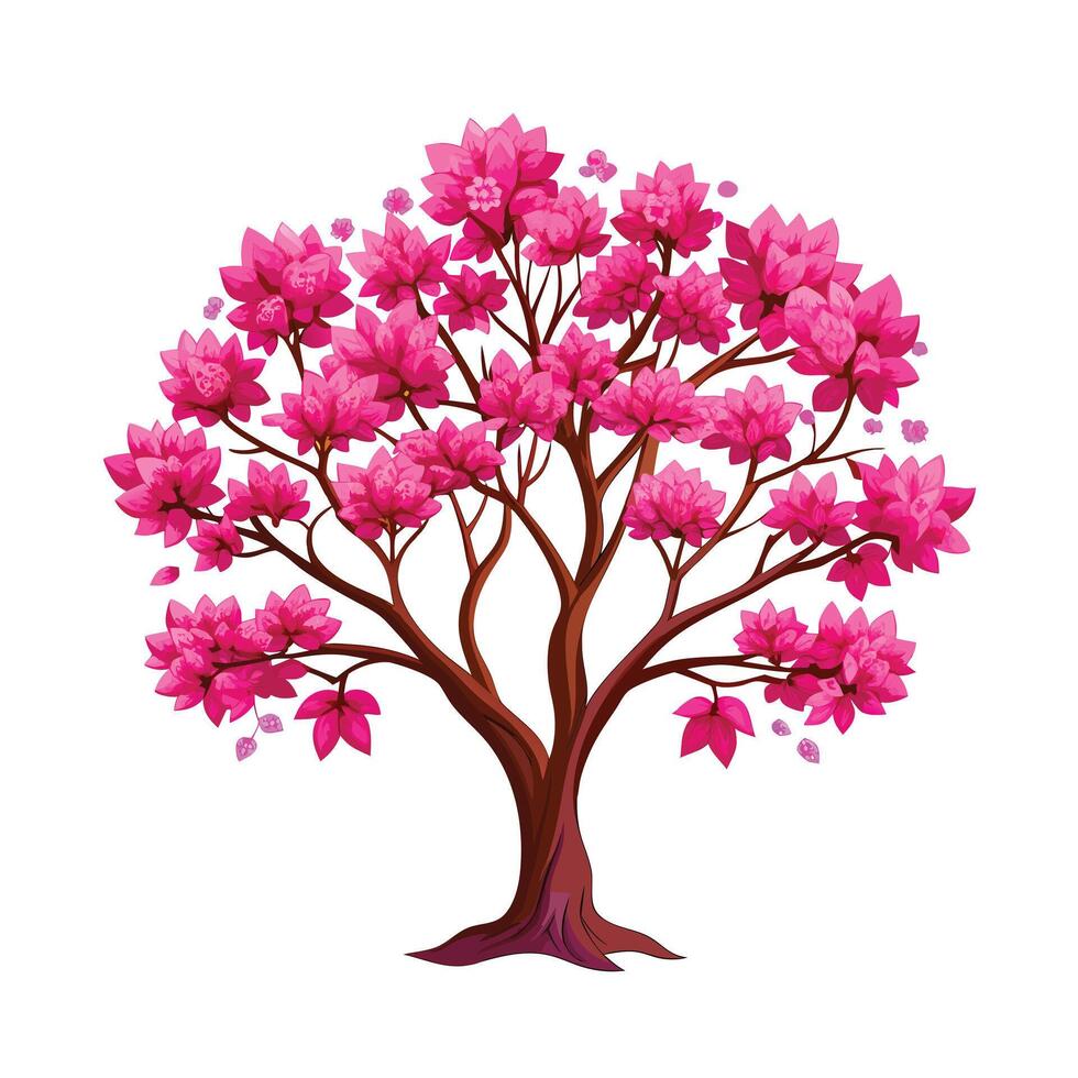 Beautiful Single Big Tree Illustration vector