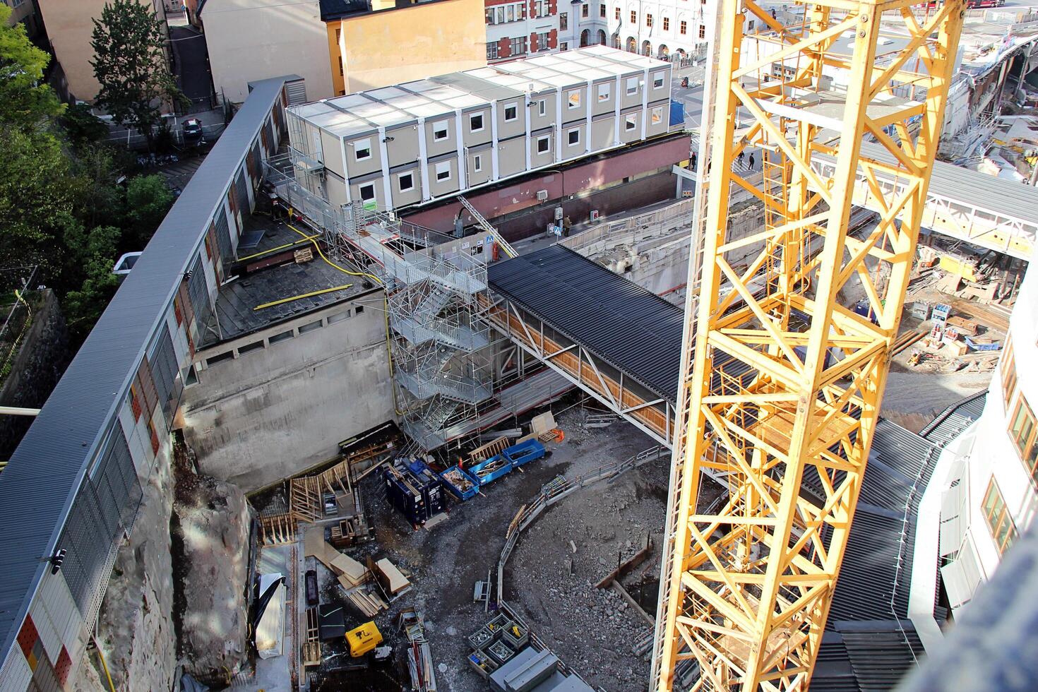 Stockholm, Sweden, 2018 - Construction Site Aerial form a Crane photo