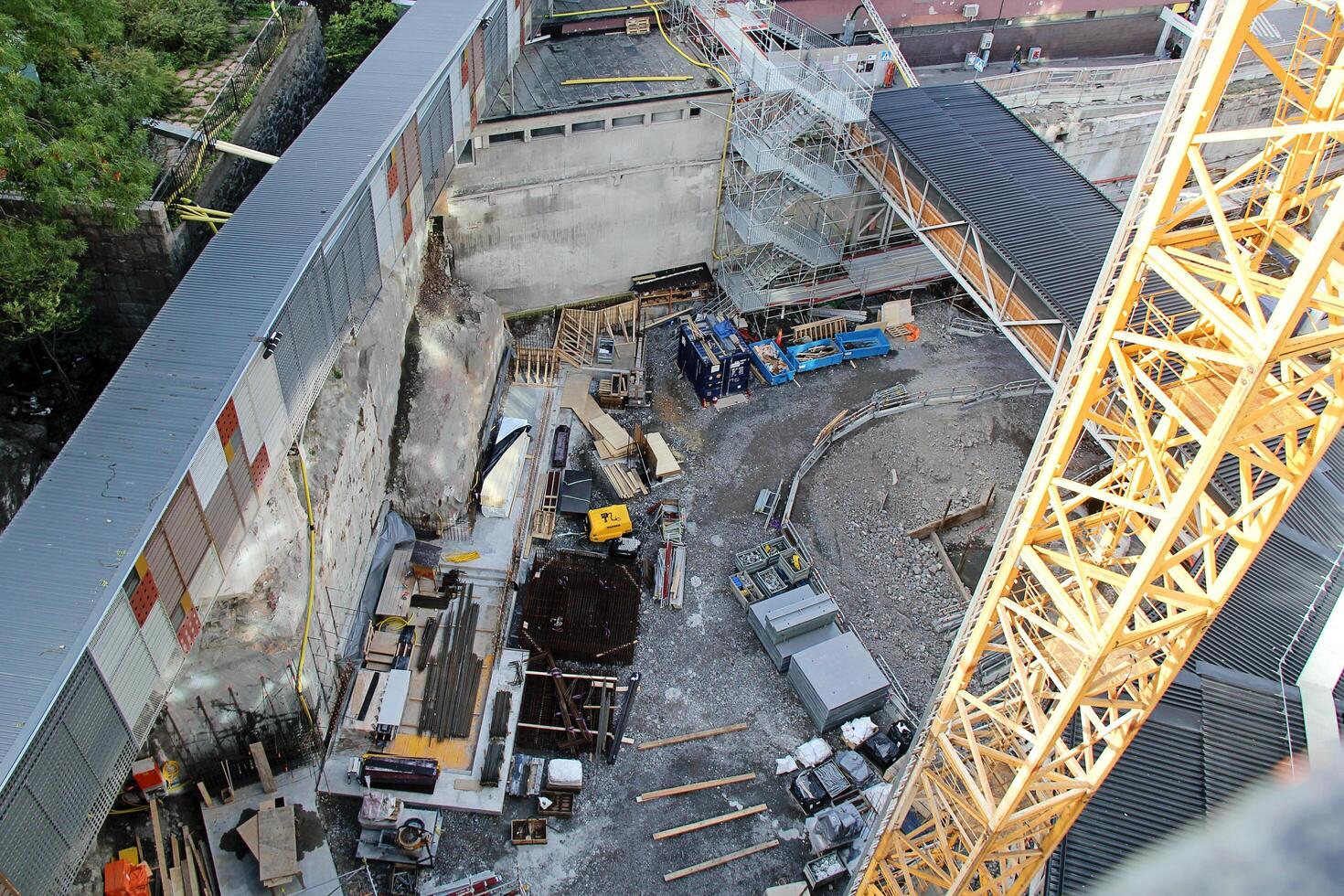 Stockholm, Sweden, 2018 - Construction Site from a Crane photo