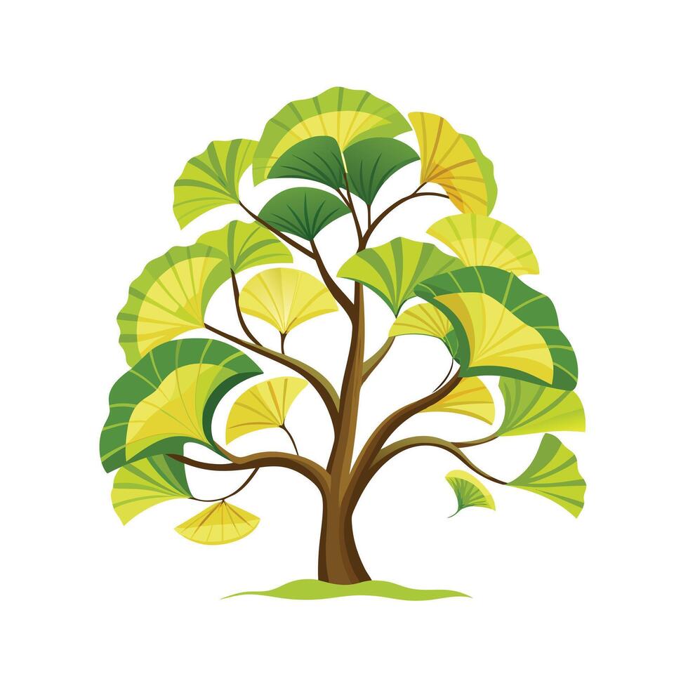 Beautiful Single Big Tree Illustration vector