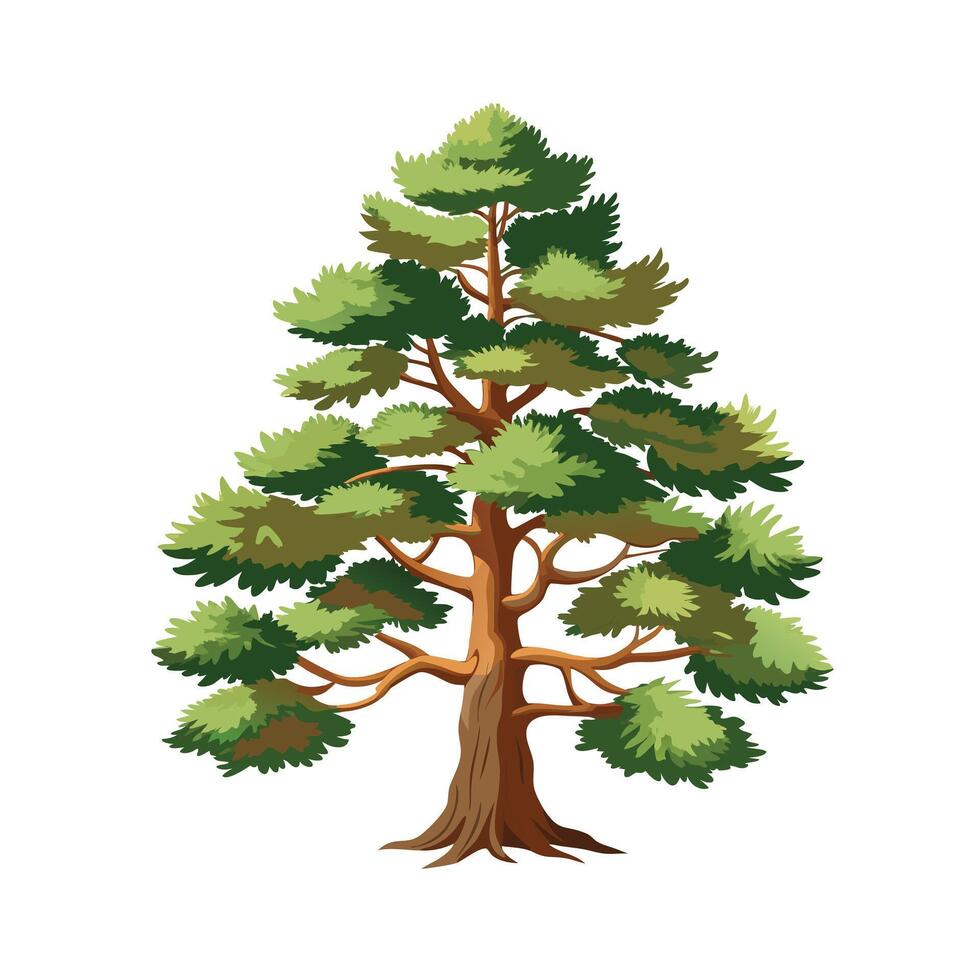 Beautiful Single Big Tree Illustration vector