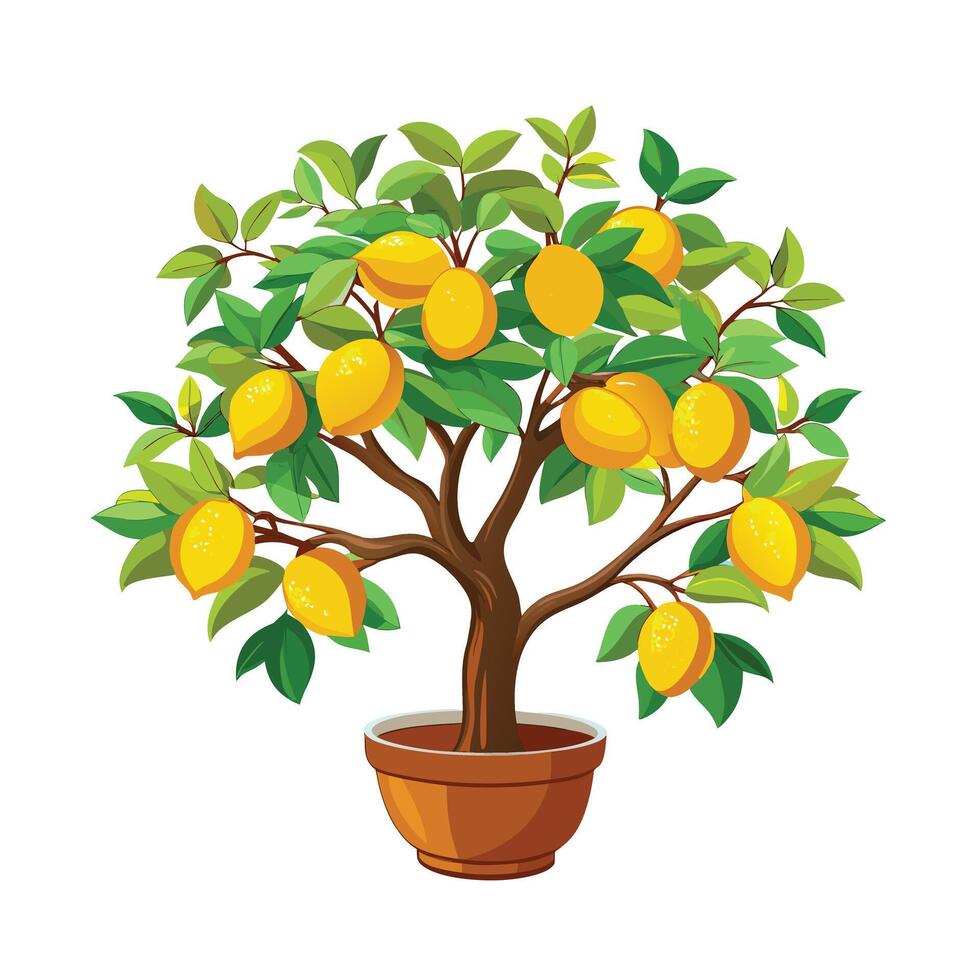Beautiful Flowerpot Houseplant Illustration vector