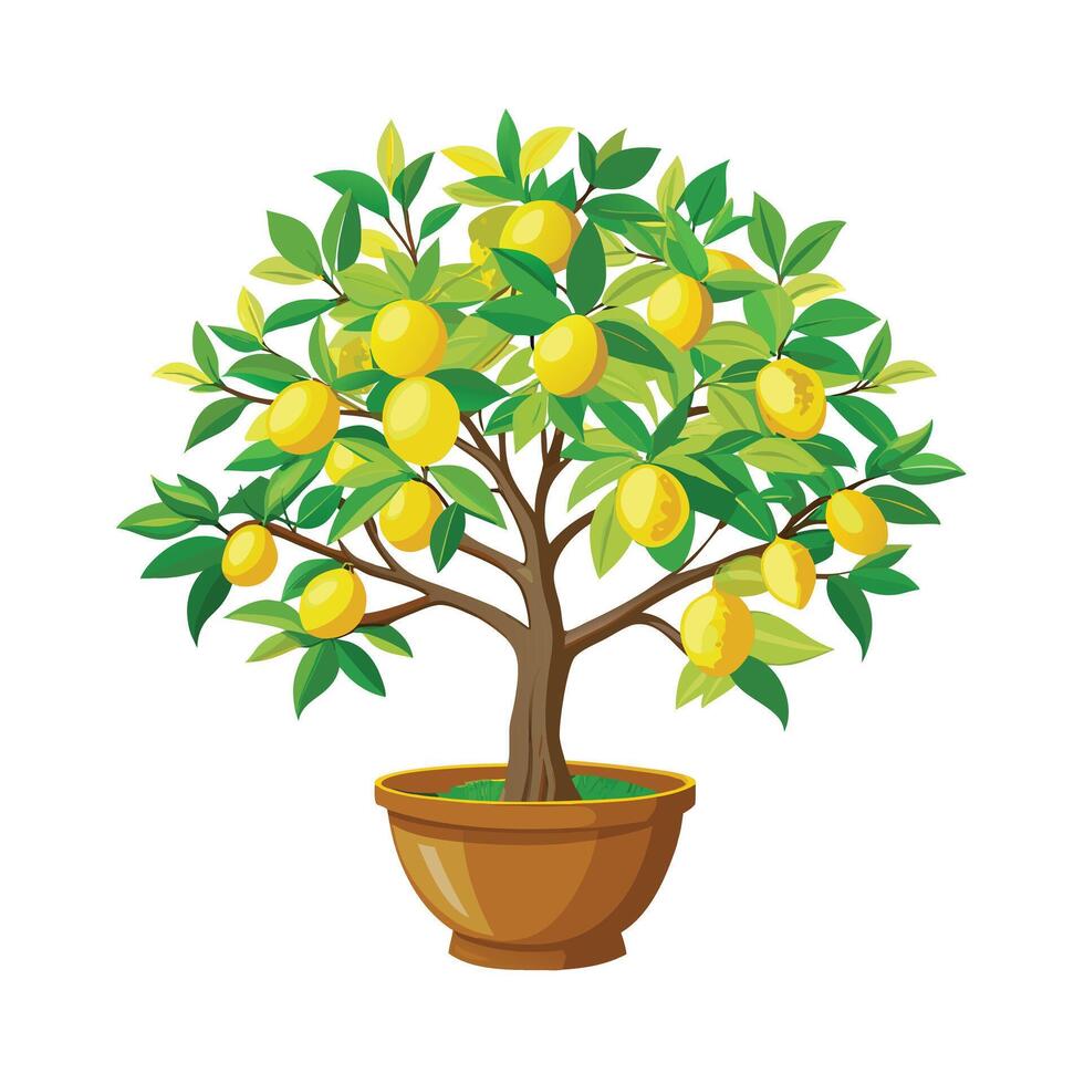 Beautiful Flowerpot Houseplant Illustration vector