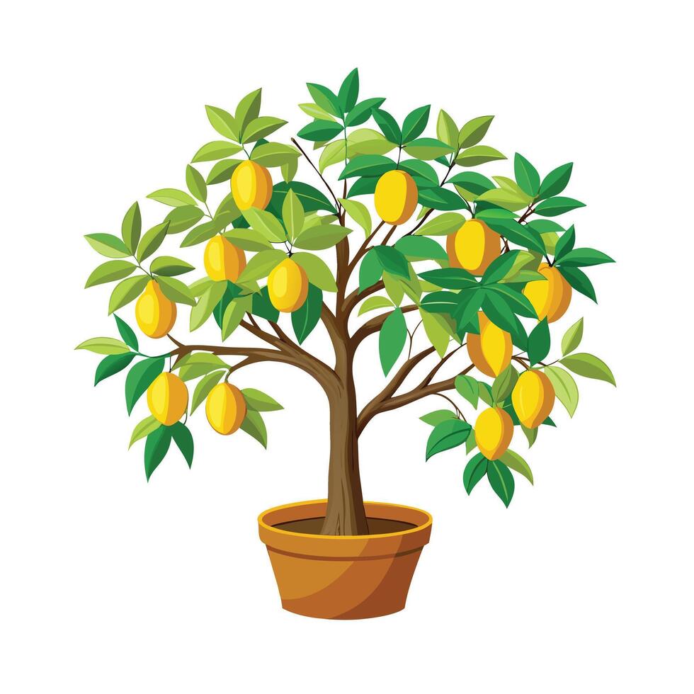 Beautiful Flowerpot Houseplant Illustration vector