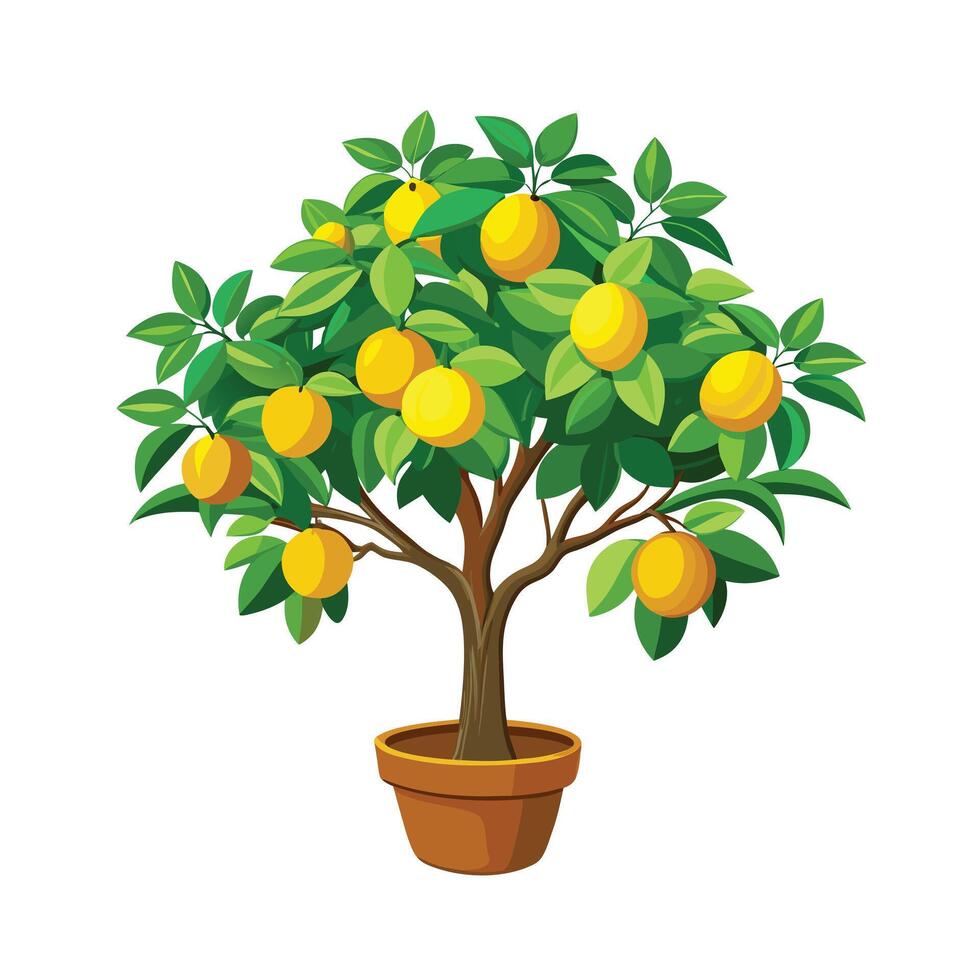 Beautiful Flowerpot Houseplant Illustration vector