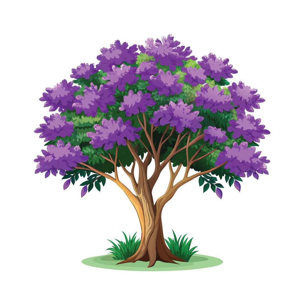 Beautiful Single Big Tree Illustration vector