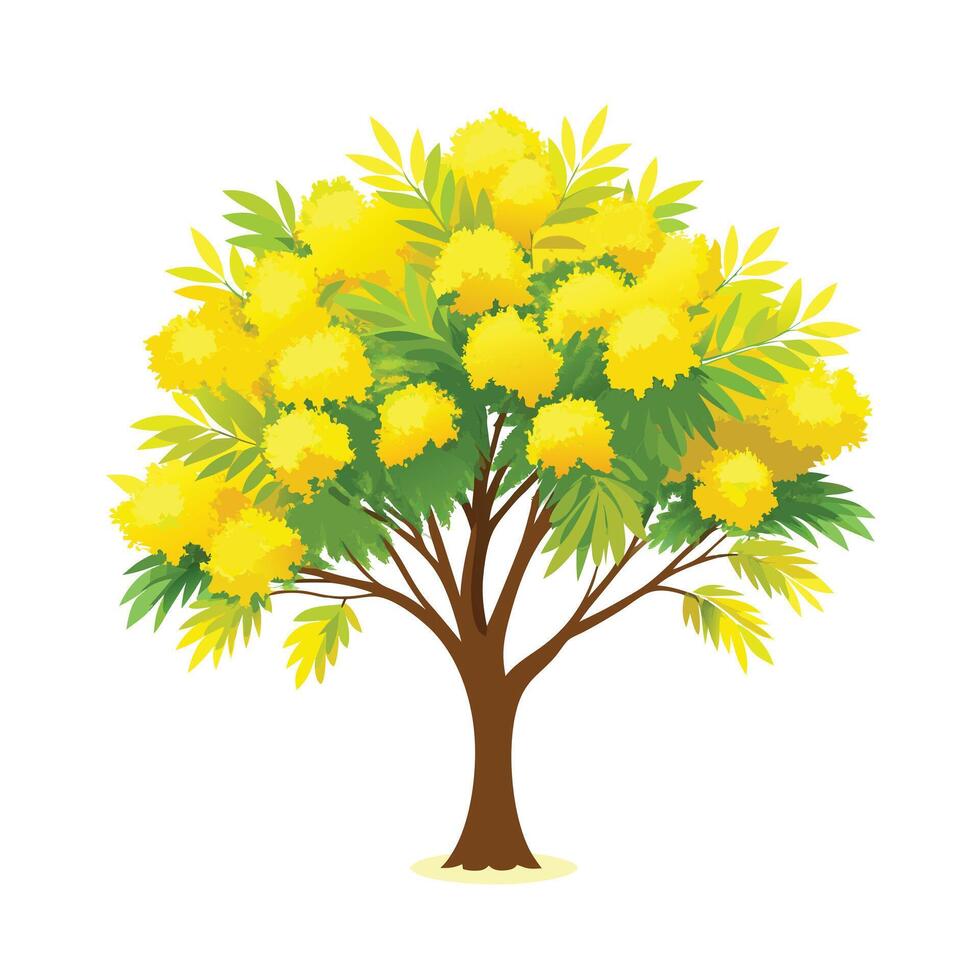 Beautiful Single Big Tree Illustration vector