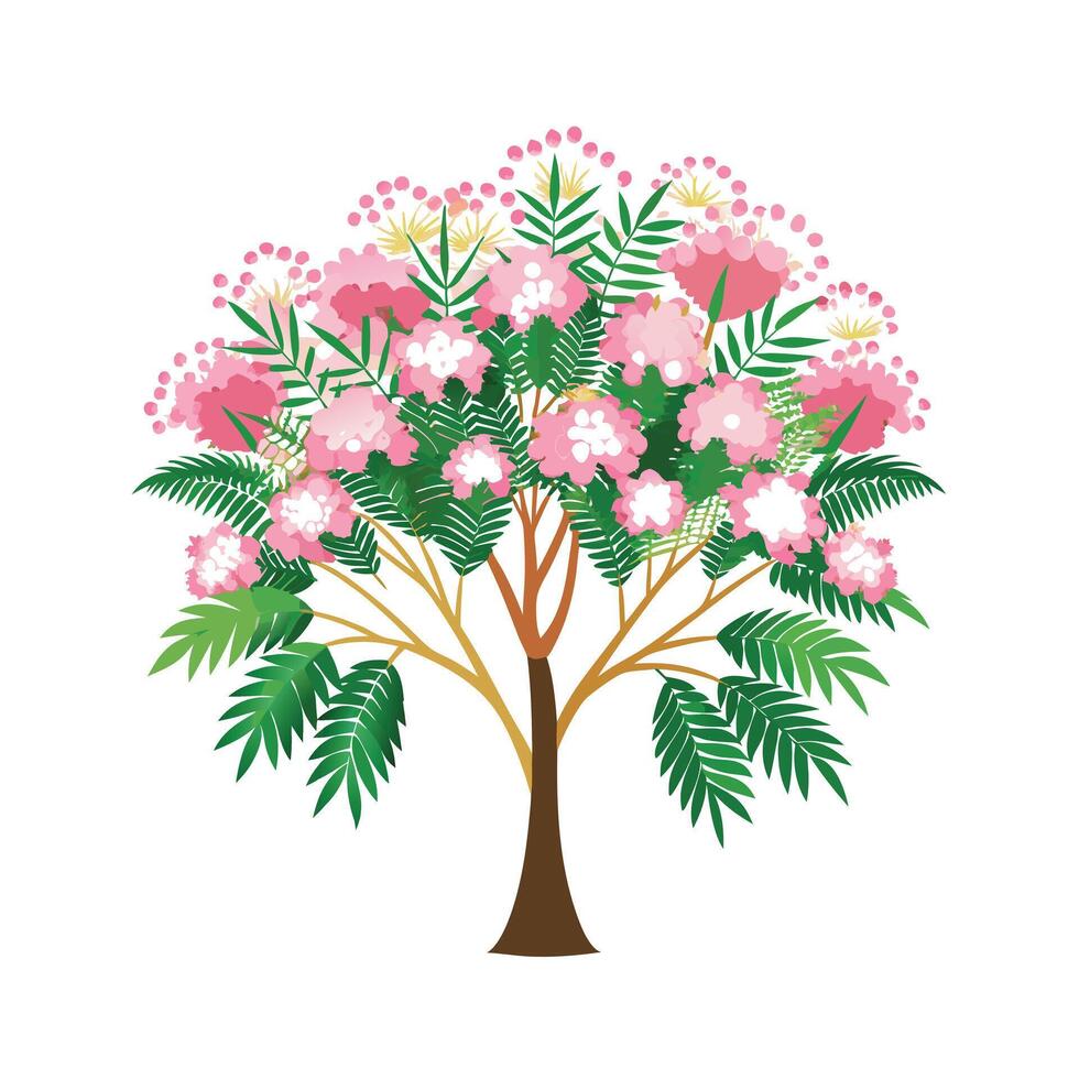 Beautiful Single Big Tree Illustration vector