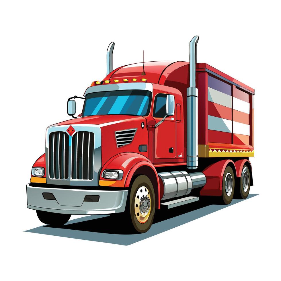 Realistic Truck Illustration vector