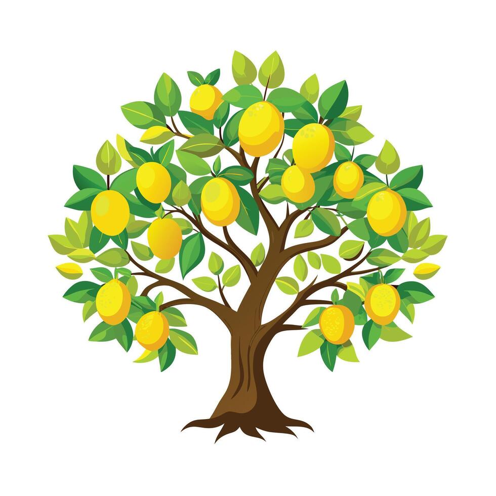 Beautiful Single Big Tree Illustration vector