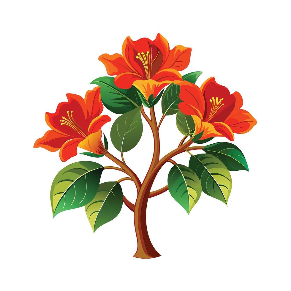 Beautiful Single Big Tree Illustration vector