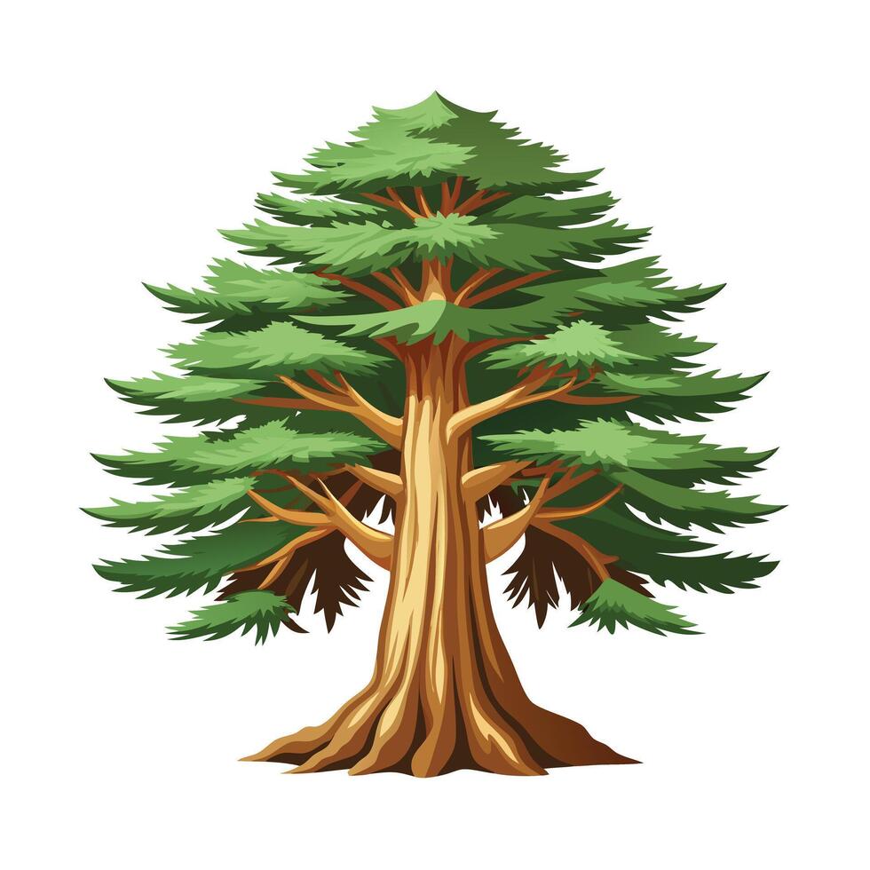Beautiful Single Big Tree Illustration vector