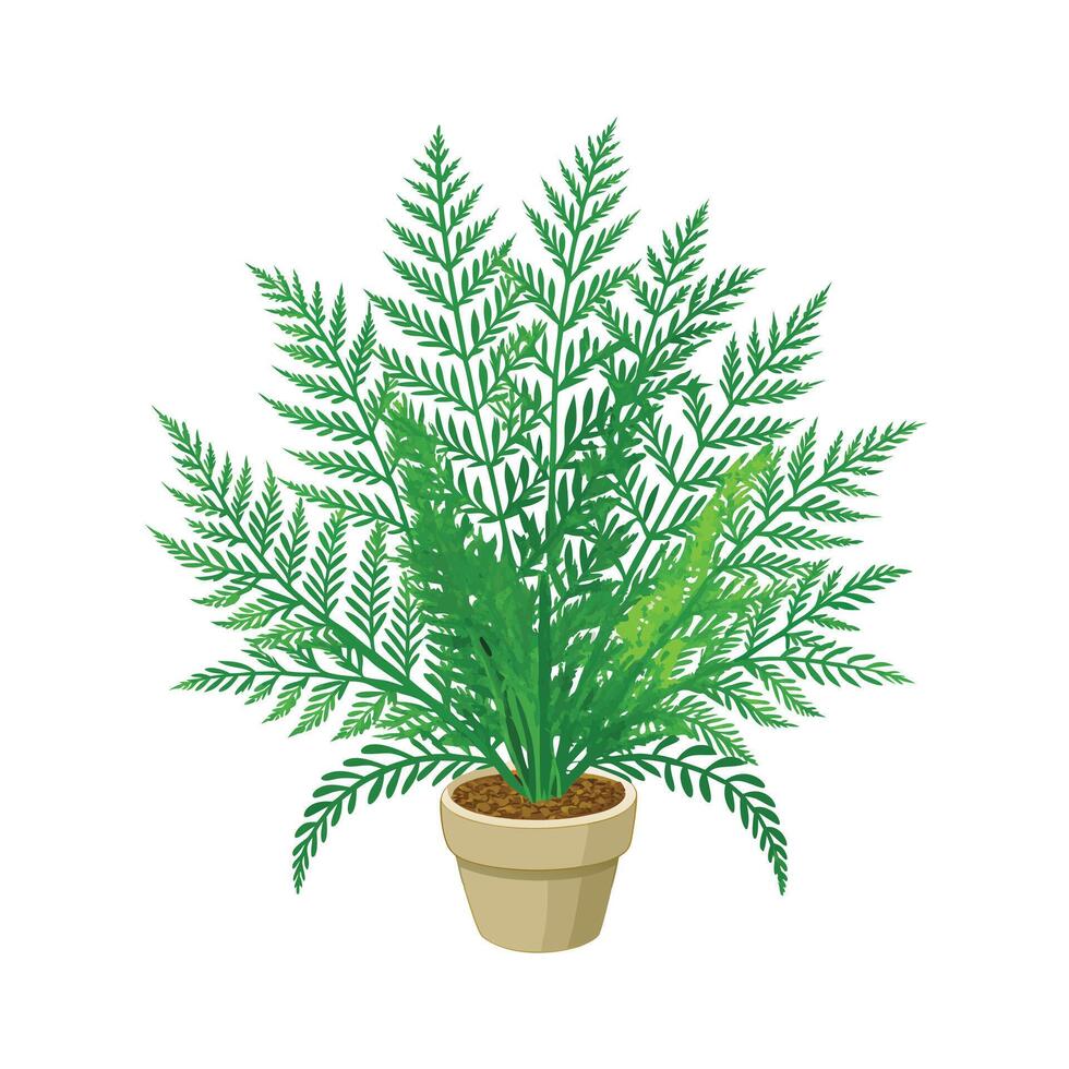 Beautiful Flowerpot Houseplant Illustration vector