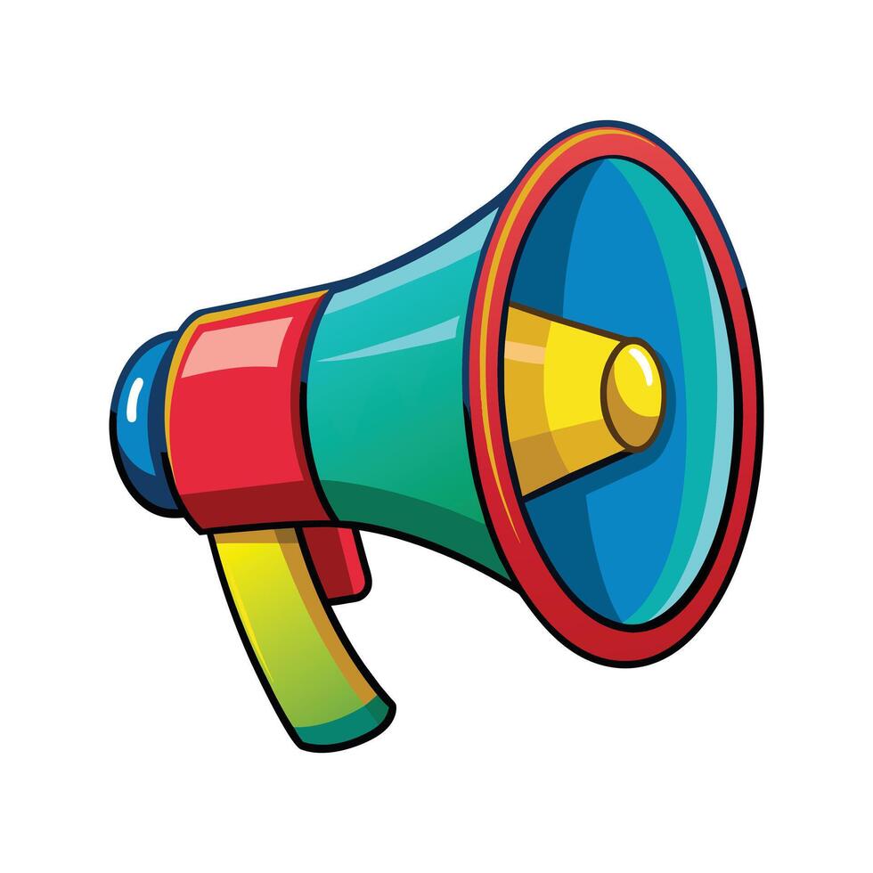 Realistic Megaphone Microphone illustration vector