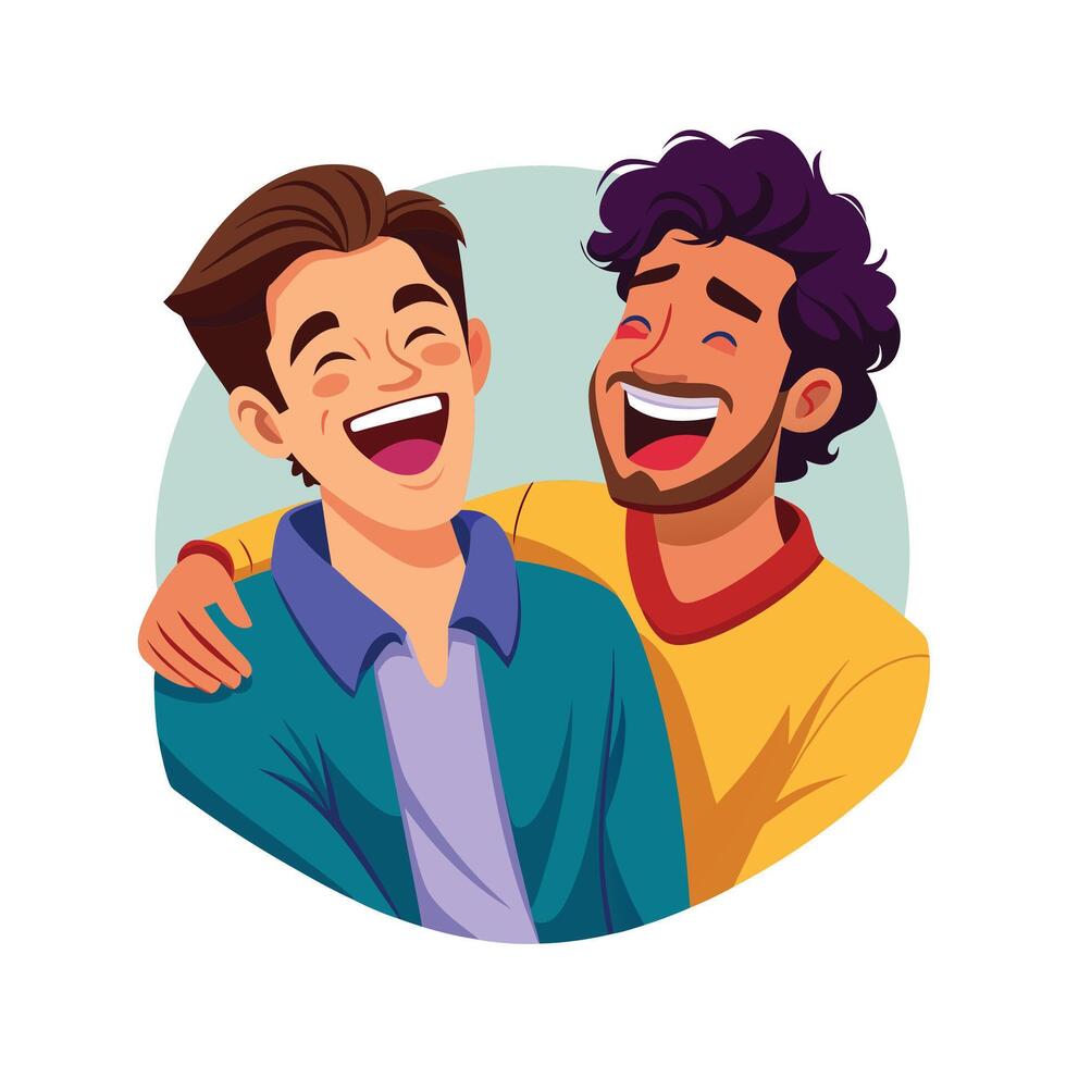 Friends Special, Love and Emotional Moment Illustration Concept for Friendship Day vector