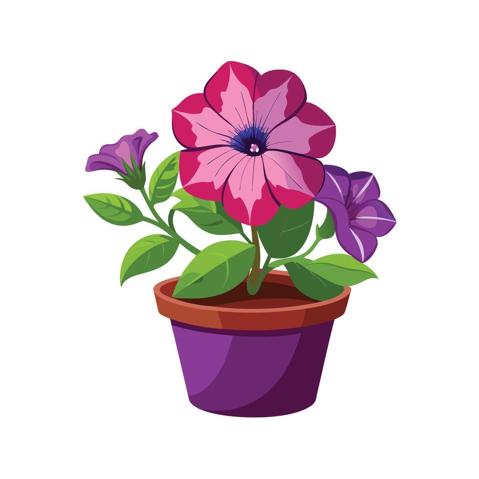 Beautiful Flowerpot Houseplant Illustration vector