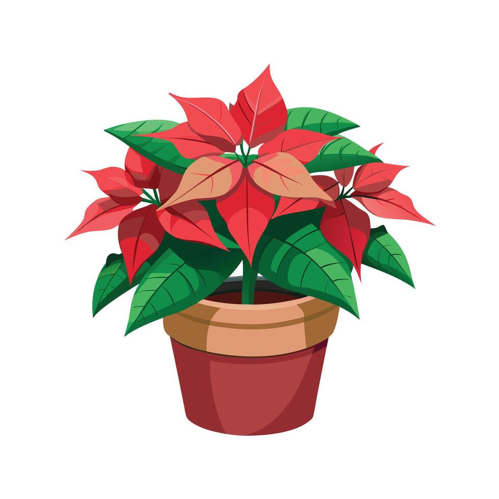 Beautiful Flowerpot Houseplant Illustration vector
