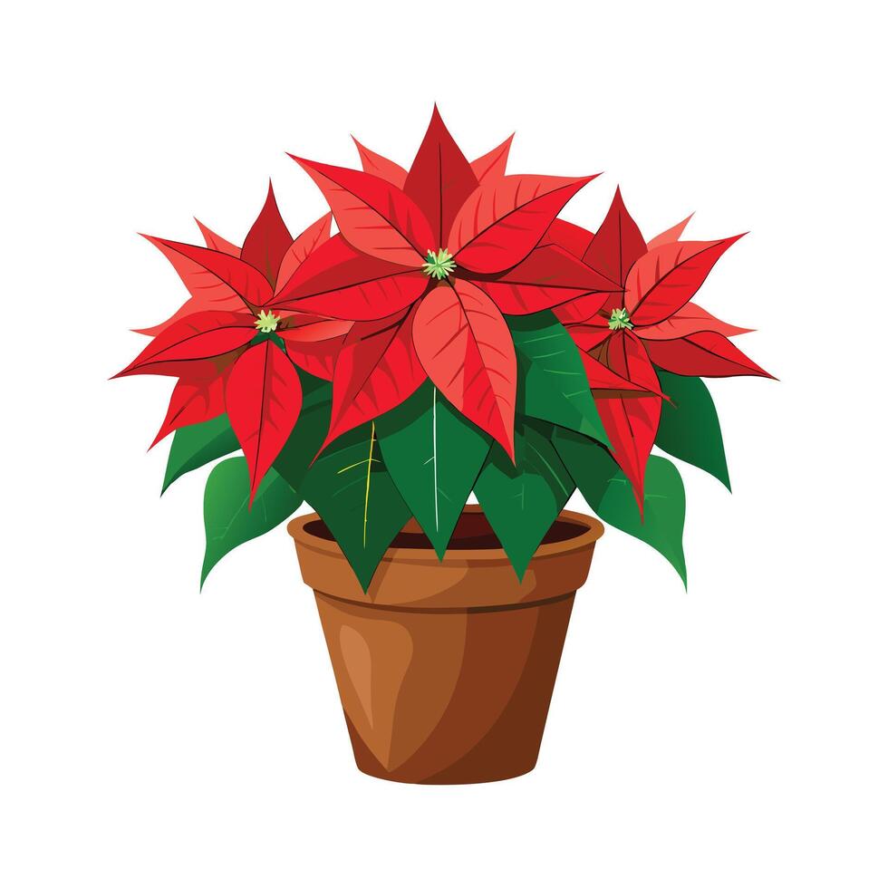 Beautiful Flowerpot Houseplant Illustration vector
