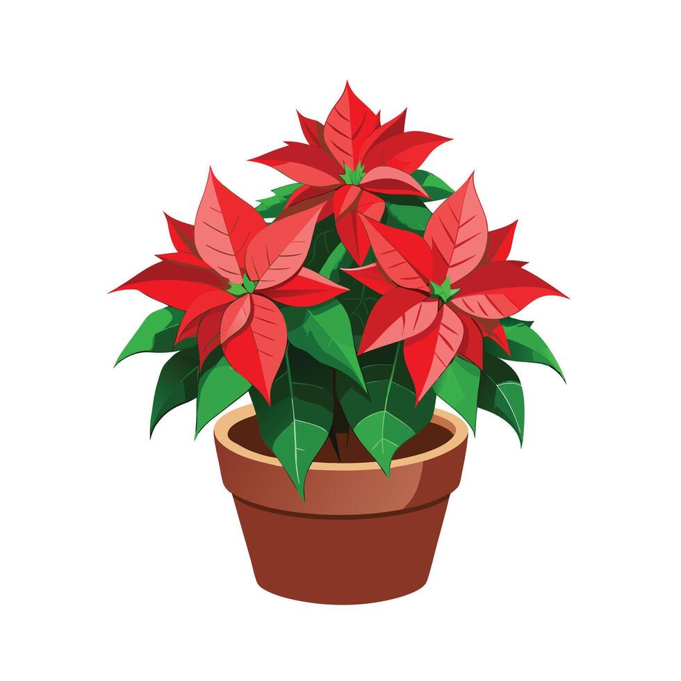 Beautiful Flowerpot Houseplant Illustration vector