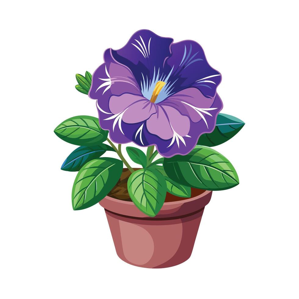 Beautiful Flowerpot Houseplant Illustration vector