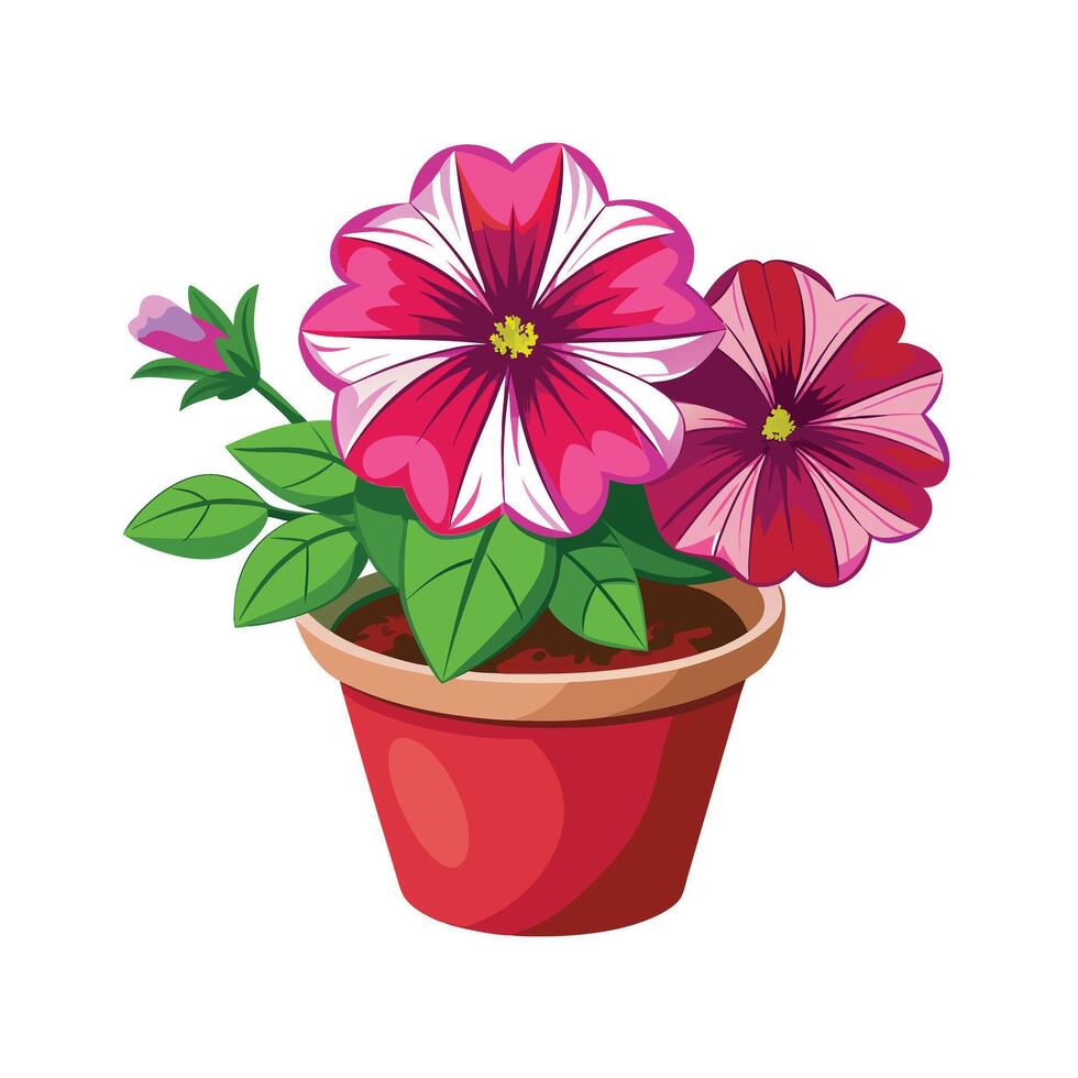 Beautiful Flowerpot Houseplant Illustration vector