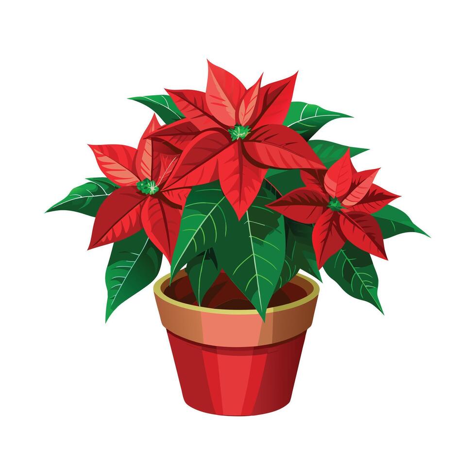 Beautiful Flowerpot Houseplant Illustration vector