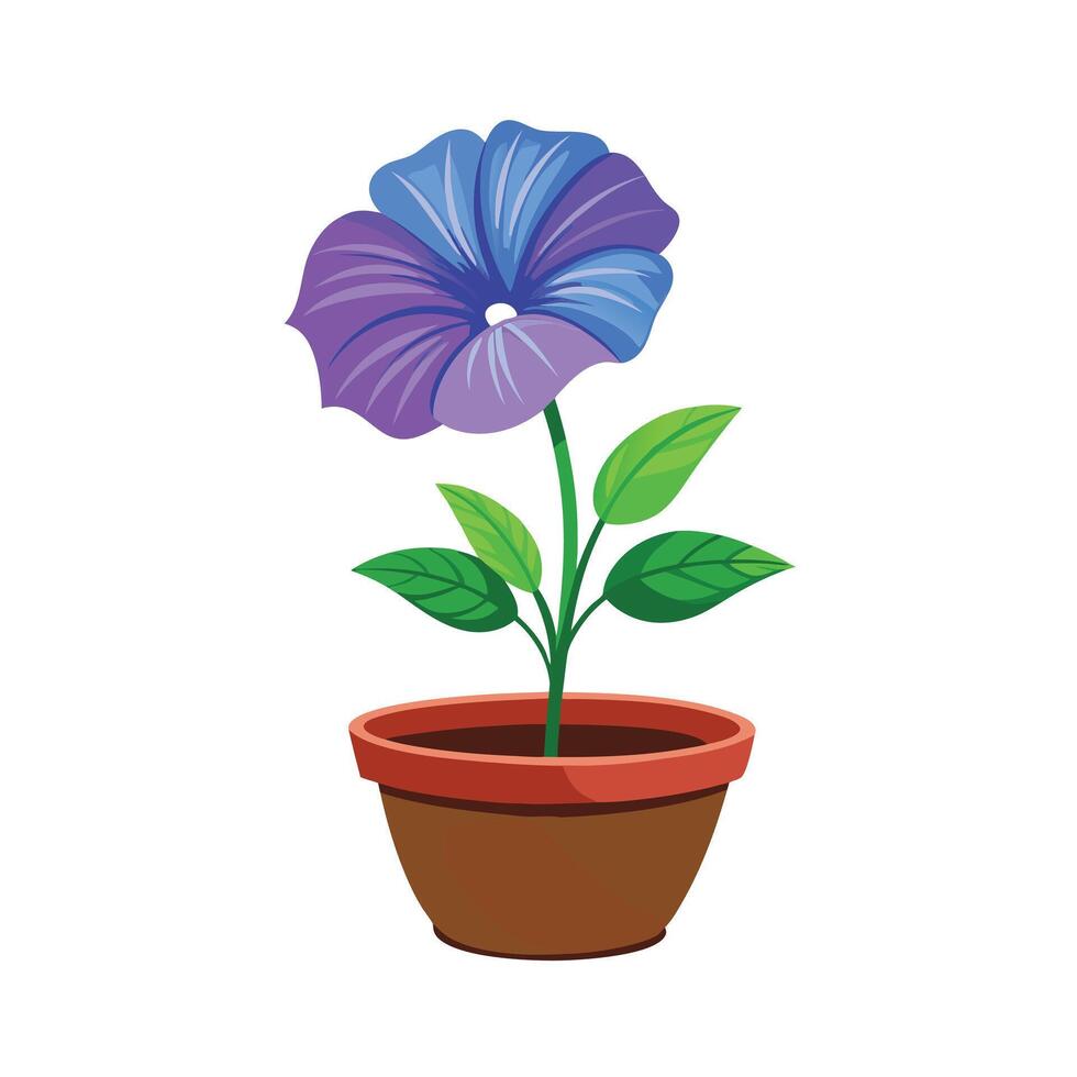 Beautiful Flowerpot Houseplant Illustration vector