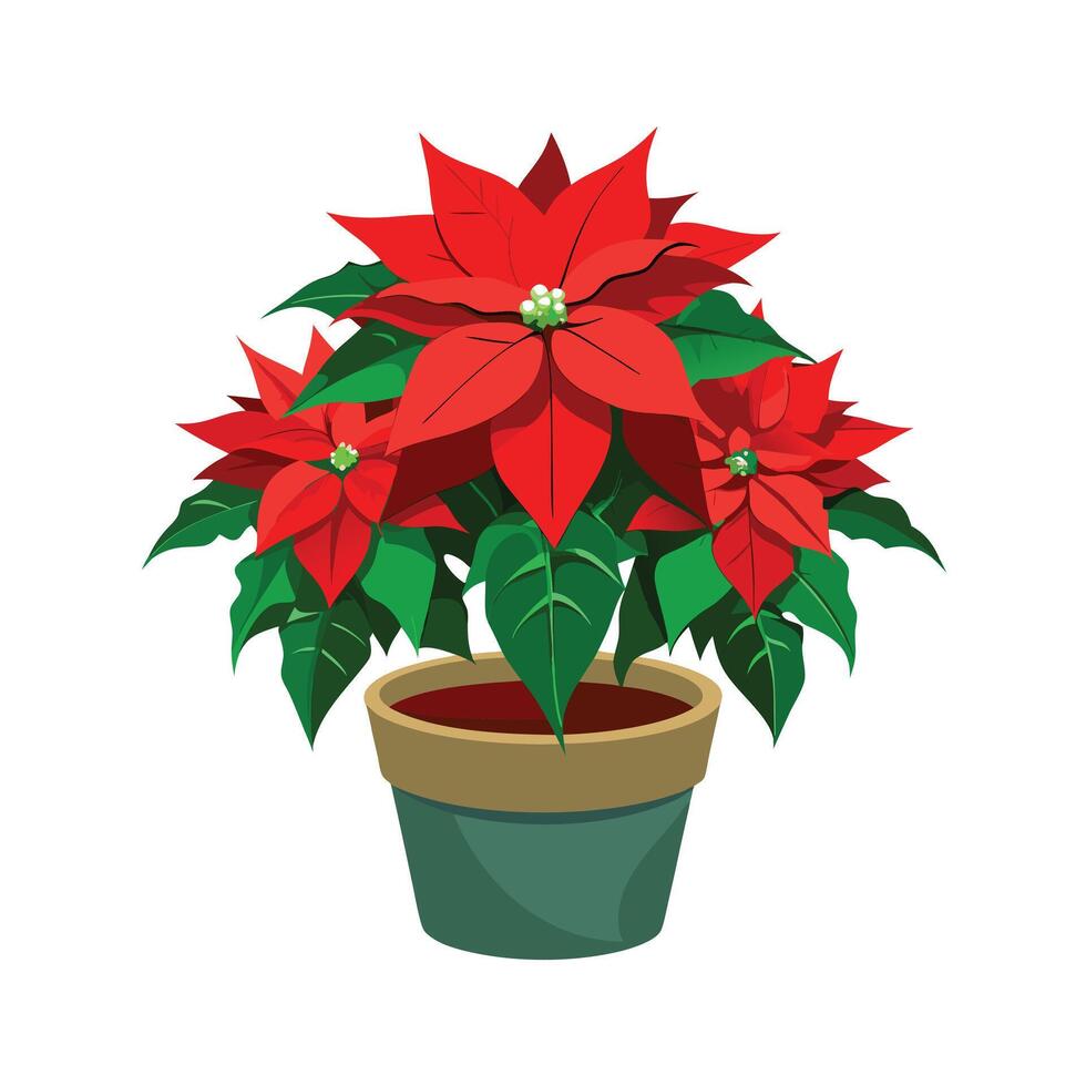 Beautiful Flowerpot Houseplant Illustration vector