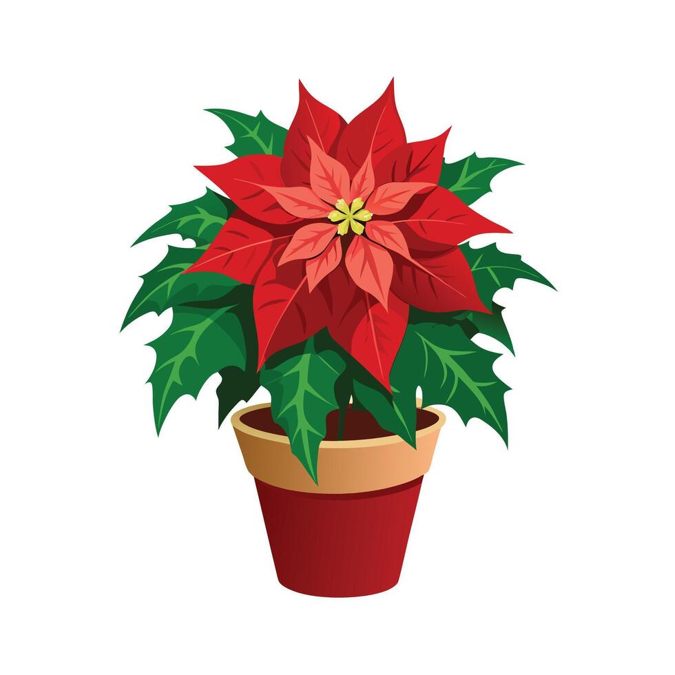 Beautiful Flowerpot Houseplant Illustration vector