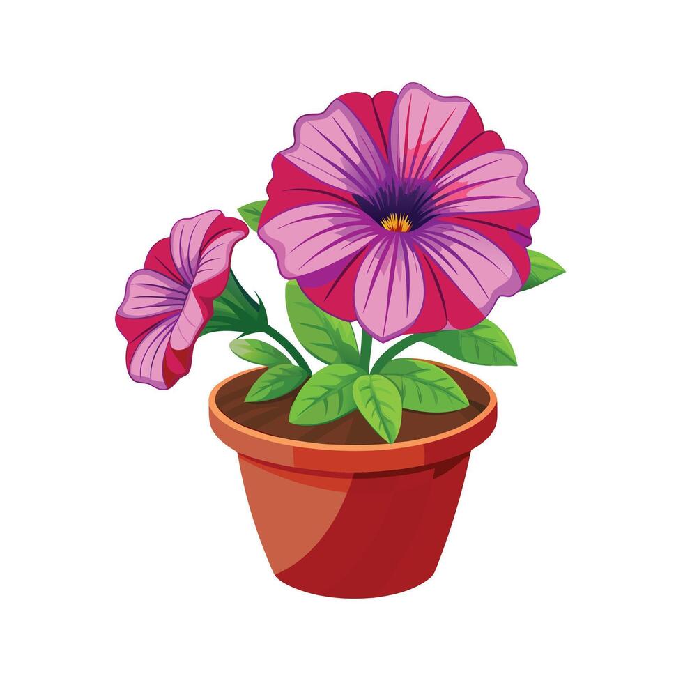 Beautiful Flowerpot Houseplant Illustration vector