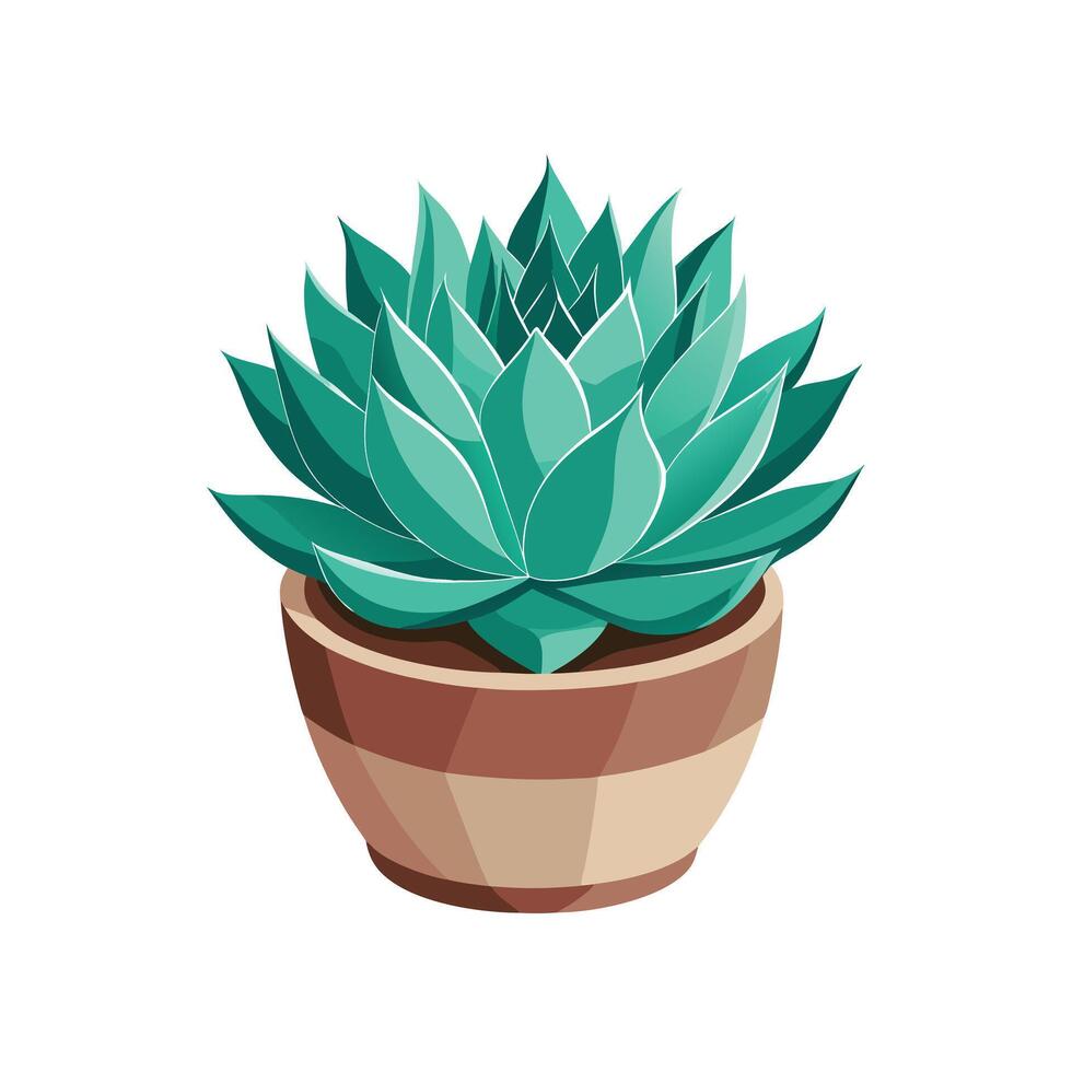 Beautiful Flowerpot Houseplant Illustration vector