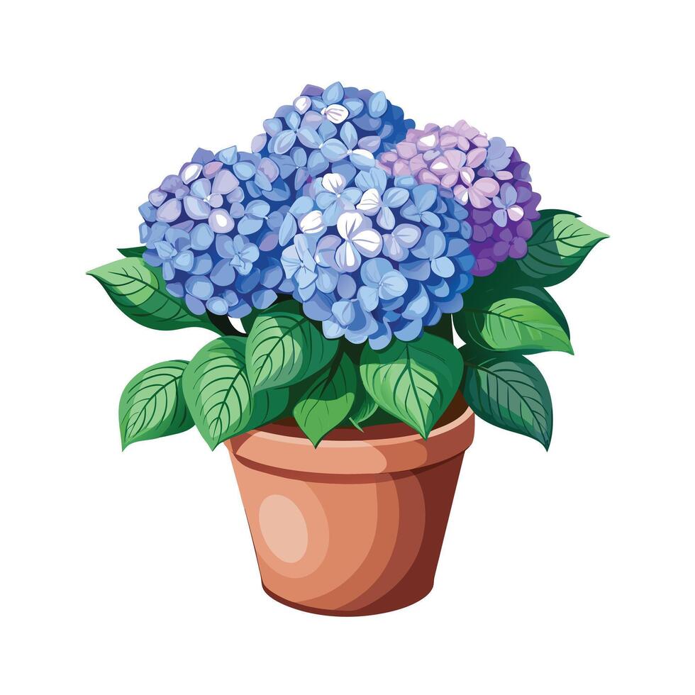 Beautiful Flowerpot Houseplant Illustration vector