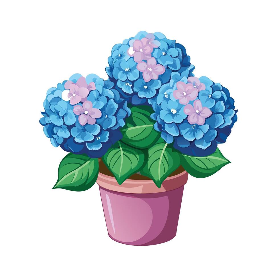 Beautiful Flowerpot Houseplant Illustration vector
