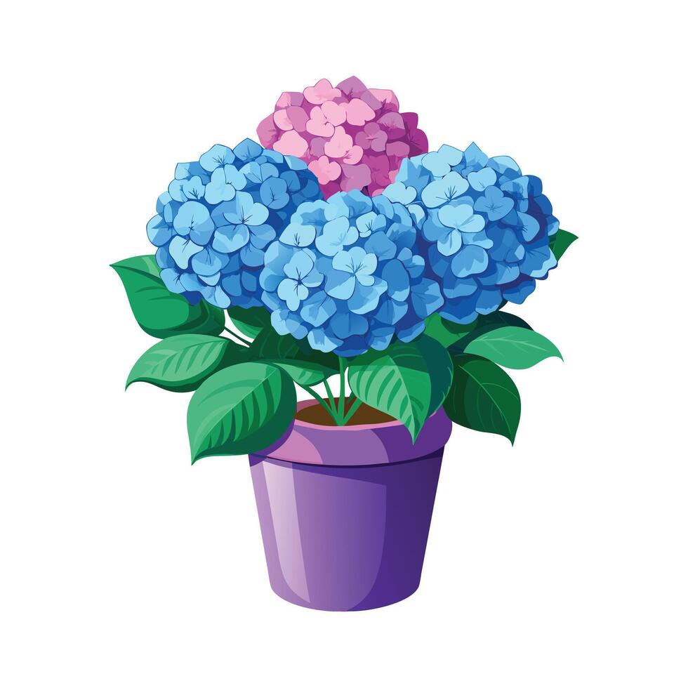 Beautiful Flowerpot Houseplant Illustration vector
