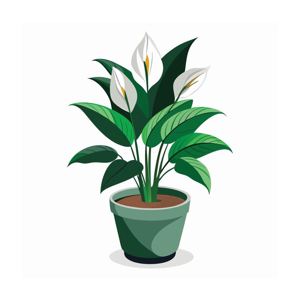 Beautiful Flowerpot Houseplant Illustration vector