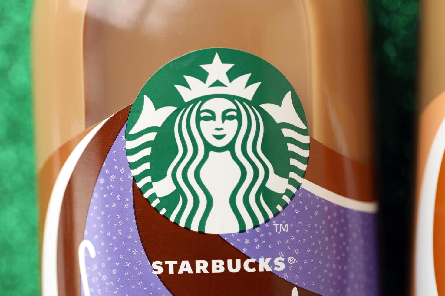KYIV, UKRAINE - APRIL 20, 2024 Starbucks Frappuccino Coffee Drink. Seattle based Starbucks is the largest coffeehouse company in the world, with over 20,000 stores photo