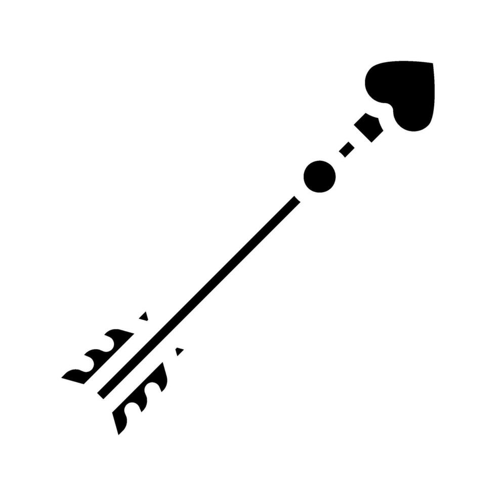 cupid arrow love glyph icon illustration vector
