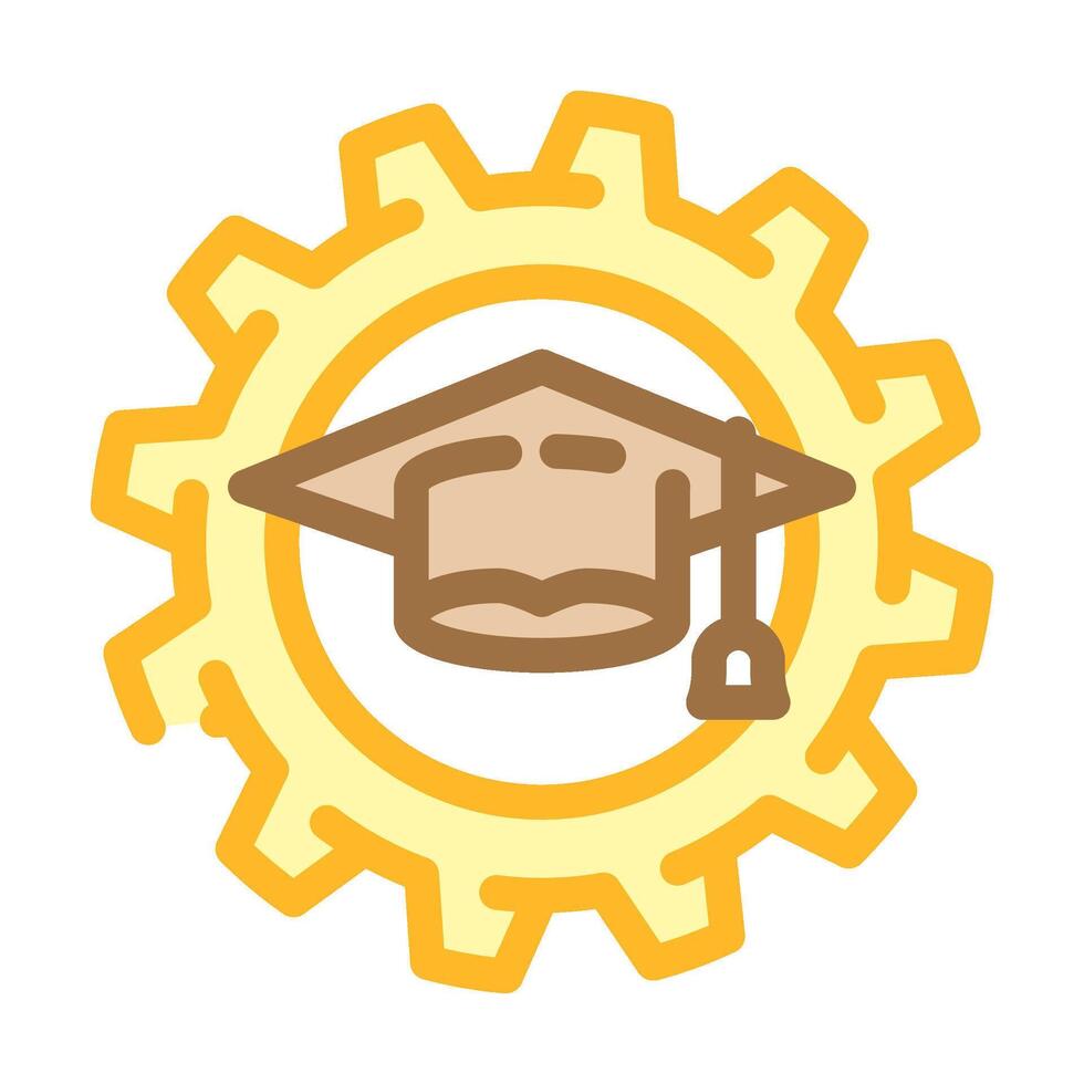 knowledge management business process color icon illustration vector