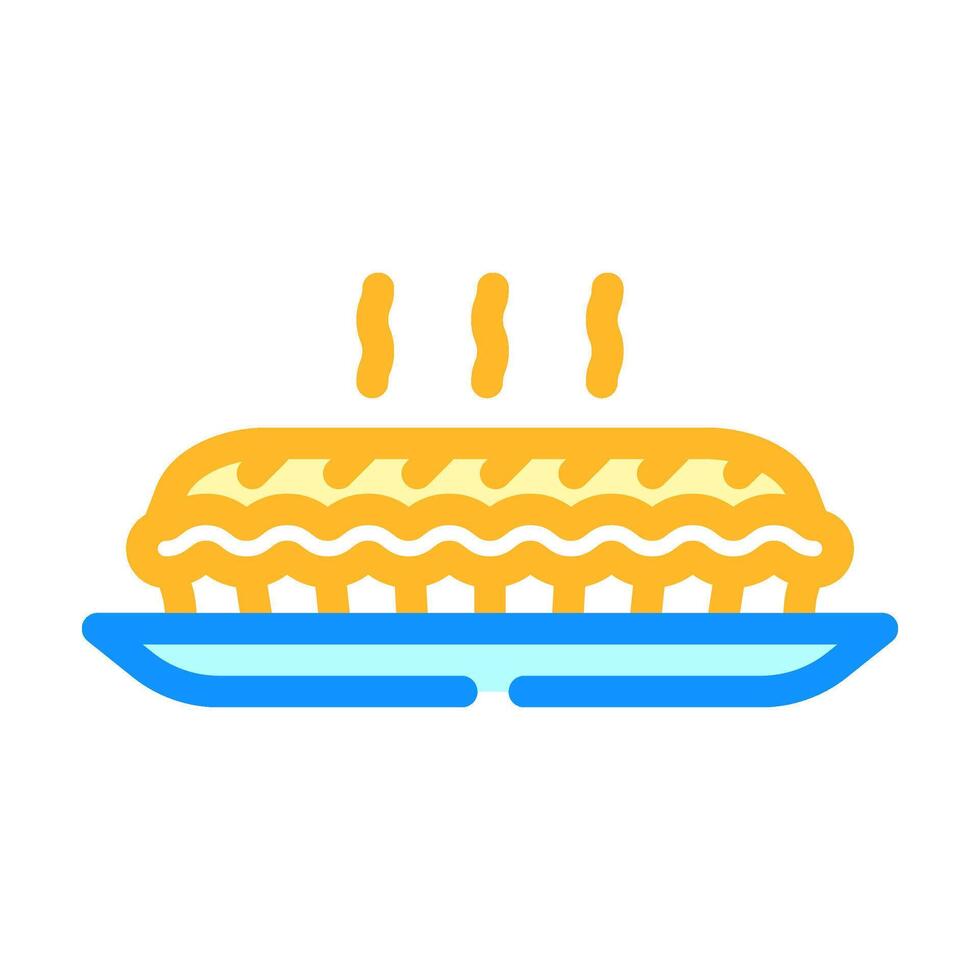 baking apple pie autumn color icon illustration vector