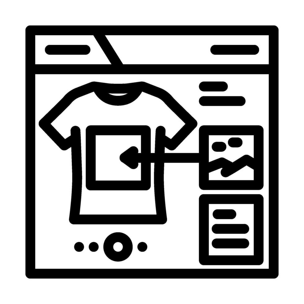print on demand line icon illustration vector