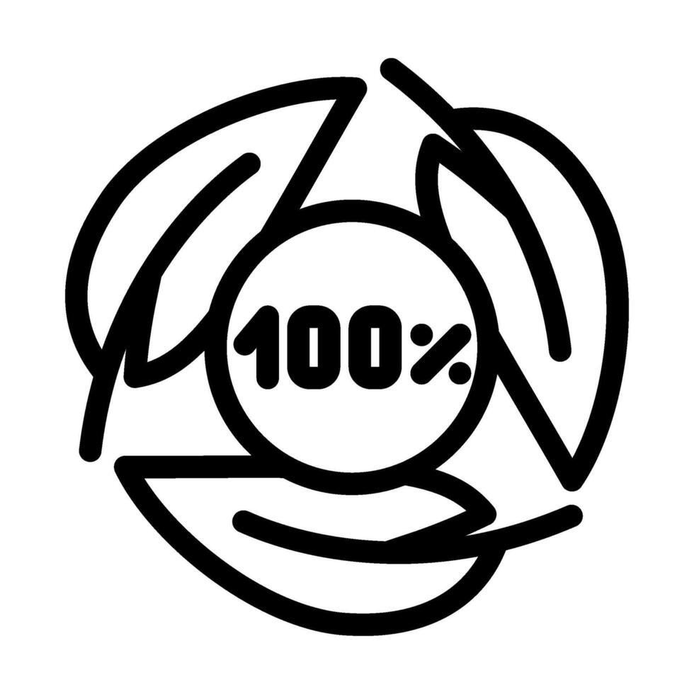 biodegradable product label warning line icon illustration vector