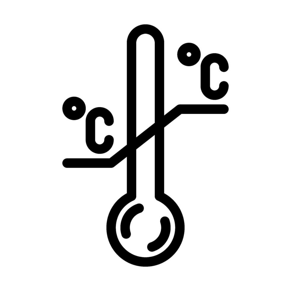 temperature sensitive product label warning line icon illustration vector